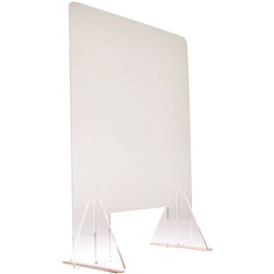 TRAFALGAR SNEEZE GUARD SCREEN SMALL ACRYLIC WITH STAND 600W X 800MMH CLEAR