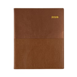 COLLINS VANESSA DIARY QUARTO VERTICAL WEEK TO VIEW BROWN