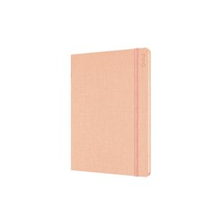 DEBDEN DESIGNER DIARY A5 WEEK TO VIEW TEXTURED PEACH