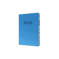 COLLINS EDGE RAINBOW DIARY A5 DAY TO PAGE BLUE