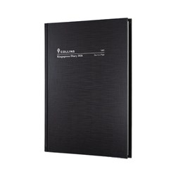 COLLINS KINGSGROVE DIARY A4 DAY TO PAGE BLACK