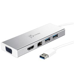 J5CREATE JUD380 USB 3.0 MINI DOCK FOR DUAL DISPLAY WHITE