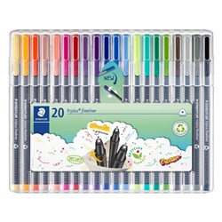STAEDTLER 334 TRIPLUS FINELINERS 0.3MM ASSORTED WALLET OF 40