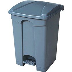 COMPASS PLASTIC PEDAL BIN 68 LITRES GREY