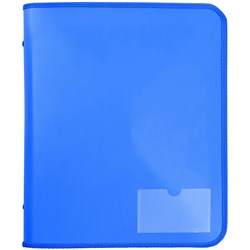 MARBIG ZIPPER BINDER WITH TECH CASE A4 2D RING 25MM BLUE