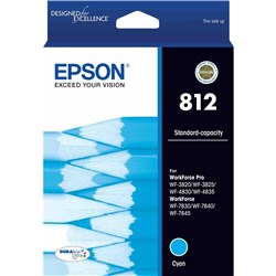 EPSON 812 DURABRITE ULTRA INK CARTRIDGE CYAN