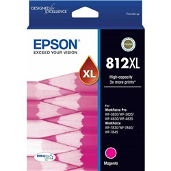 EPSON 812XL DURABRITE ULTRA INK CARTRIDGE HIGH YIELD MAGENTA