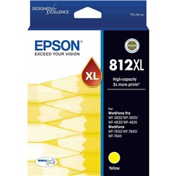 EPSON 812XL DURABRITE ULTRA INK CARTRIDGE HIGH YIELD YELLOW
