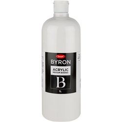 JASART BYRON ACRYLIC PAINT 1 LITRE WHITE