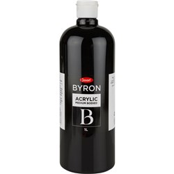 JASART BYRON ACRYLIC PAINT 1 LITRE BLACK