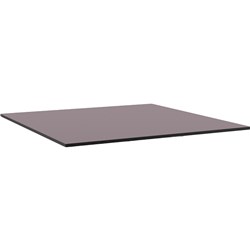 IBIZA SQUARE TABLE TOP INDOOR OUTDOOR USE 800W X 800D X 12MMH CHOCOLATE