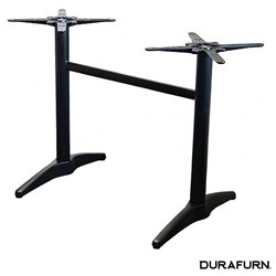 ASTORIA HOSPITALITY TWIN TABLE BASE SUITS TOP SIZE UP TO 1400W X 800MMD RECTANGLE BLACK