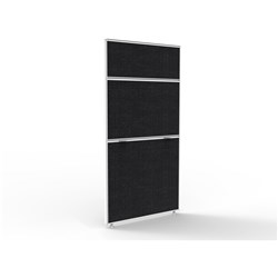 RAPIDLINE SHUSH30+ SCREEN 750W X 30D X 1500MMH WHITE FRAME BLACK PINNABLE FABRIC
