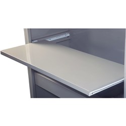 STEELCO TAMBOUR DOOR CUPBOARD PULL OUT REFERENCE SHELF SUITS 1200W UNIT SATIN SILVER