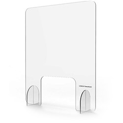 SYLEX LOOKOUT SNEEZEGUARD SMALL ACRYLIC WITH FEET 600W X 800MMH CLEAR