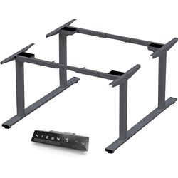 INFINITY ELECTRIC HEIGHT ADJUSTABLE BACK TO BACK DESK 2 STAGE LEG FRAME ONLY BLACK