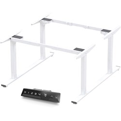 INFINITY ELECTRIC HEIGHT ADJUSTABLE BACK TO BACK DESK 2 STAGE LEG FRAME ONLY WHITE