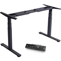 INFINITY ELECTRIC HEIGHT ADJUSTABLE DESK 3 STAGE LEG FRAME ONLY BLACK