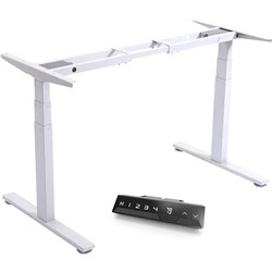INFINITY ELECTRIC HEIGHT ADJUSTABLE DESK 3 STAGE LEG FRAME ONLY WHITE