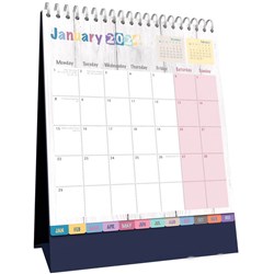 COLLINS DESKTOP CALENDAR 175 X 220MM MONTH TO VIEW BRIGHTON