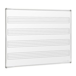 VISIONCHART WALL MOUNTED MAGNETIC MUSIC WHITEBOARD 1500 X 1200MM