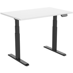 ERGOVIDA ELECTRIC SIT-STAND DESK 1500W X 750D X 620-1280MMH WHITE/BLACK