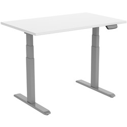 ERGOVIDA ELECTRIC SIT-STAND DESK 1500W X 750D X 620-1280MMH WHITE/GREY