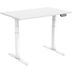ERGOVIDA ELECTRIC SIT-STAND DESK 1800W X 750D X 620-1280MMH WHITE/WHITE