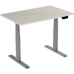 ERGOVIDA ELECTRIC SIT-STAND DESK 1800W X 750D X 620-1280MMH LIGHTWOOD/GREY