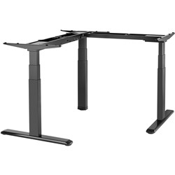 ERGOVIDA CORNER ELECTRIC SIT-STAND DESK FRAME ONLY 1700/1800W X 700D BLACK