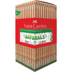 FABER CASTELL GRAPHITE PENCIL NATURALS HB BOX OF 72