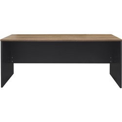 OM PREMIER STRAIGHT DESK 1800W X 750D X 720MMH REGAL WALNUT AND CHARCOAL