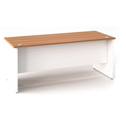 OM PREMIERE STRAIGHT DESK 1200W X 750D X 720MMH VIRGINIA WALNUT AND WHITE