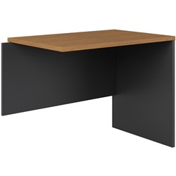 OM PREMIER DESK RETURN 900W X 600D X 720MMH REGAL WALNUT AND CHARCOAL