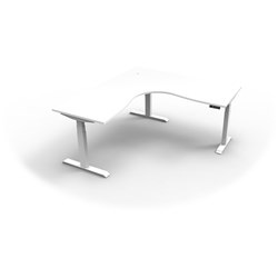 RAPIDLINE BOOST+ CORNER WORKSTATION 1500/1500W X 750D X 1270MMH WHITE / WHITE
