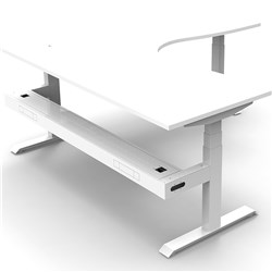 RAPIDLINE BOOST+ CORNER WORKSTATION + TRAY 1800/1800W X 750D X 1270MMH WHITE / WHITE