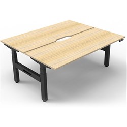 RAPIDLINE BOOST+ BACK TO BACK WORKSTATION 2 PERSON 1500W X 1500D X 1270MMH OAK/BLACK
