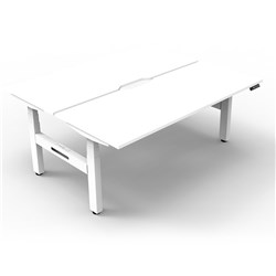RAPIDLINE BOOST+ BACK TO BACK WORKSTATION 2 PERSON 1500W X 1500D X 1270MMH WHITE/WHITE
