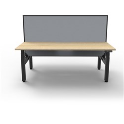 RAPIDLINE BOOST+ BACK TO BACK WORKSTATION + SCREEN 2 PERSON 1200MMW OAK/BLACK