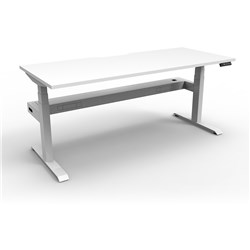 RAPIDLINE BOOST+ SINGLE SIDED WORKSTATION + CABLE TRAY 1500W X 750D X 1270MMH WHITE/WHITE