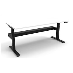 RAPIDLINE BOOST+ SINGLE SIDED WORKSTATION + CABLE TRAY 1800W X 750D X 1270MMH WHITE/BLACK