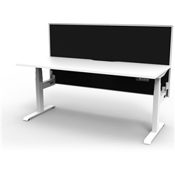 RAPIDLINE BOOST+ SINGLE SIDED WORKSTATION + SCREEN 1200W X 750D X 1330MMH WHITE / WHITE