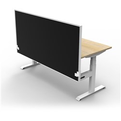 RAPIDLINE BOOST+ SINGLE SIDED WORKSTATION + SCREEN 1500W X 750D X 1330MMH OAK/WHITE
