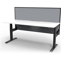 RAPIDLINE BOOST+ SINGLE SIDED WORKSTATION + SCREEN 1500W X 750D X 1330MMH WHITE/BLACK