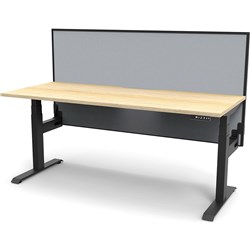 RAPIDLINE BOOST+ SINGLE SIDED WORKSTATION + SCREEN 1800W X 750D X 1330MMH OAK/BLACK