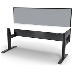 RAPIDLINE BOOST+ SINGLE SIDED WORKSTATION + SCREEN 1800W X 750D X 1330MMH WHITE/BLACK