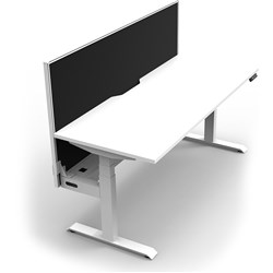 RAPIDLINE BOOST+ SINGLE SIDED WORKSTATION + SCREEN + TRAY 1500WX750DX1330MMH WHITE/WHITE