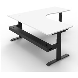 RAPIDLINE BOOST+ CORNER WORKSTATION + TRAY 1800/1500W X 750D X 1270MMH WHITE / BLACK