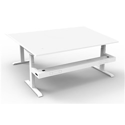 RAPIDLINE BOOST+ CORNER WORKSTATION + TRAY 1800/1500W X 750D X 1270MMH WHITE / WHITE