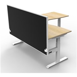 RAPIDLINE BOOST+ CORNER WORKSTATION + SCREEN 1800/1500MMW OAK/WHITE